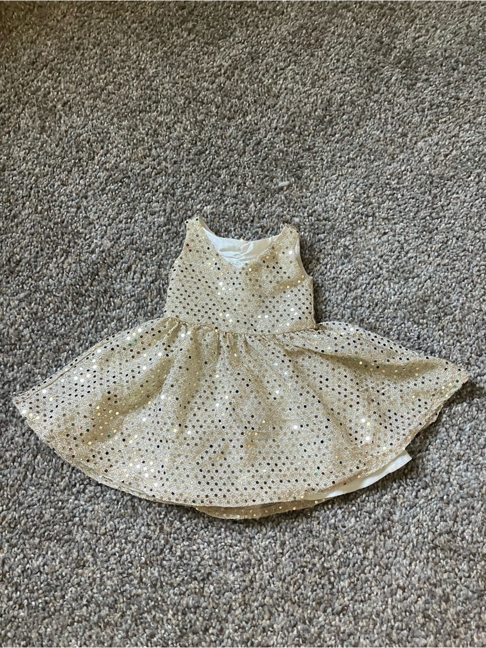 American Girl 2009 Dancing Star Outfit Gold Sparkly Sequin Dress